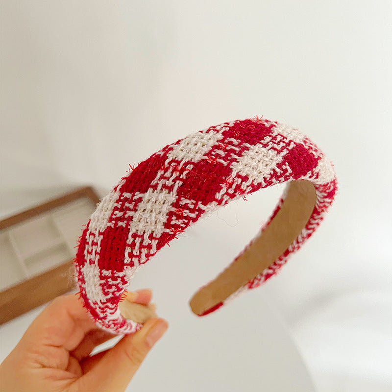 Wholesale Autumn and Winter Christmas Red Sponge Wide-brimmed Headband